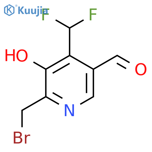 2-(Bromomethyl)-4-(difluoromethyl)-3-hydroxypyridine-5-carboxaldehyde structure