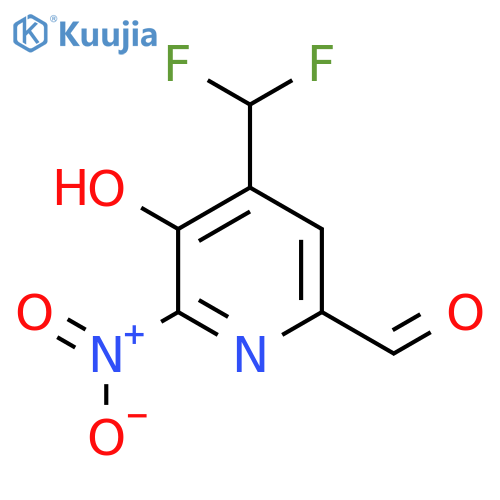 4-(Difluoromethyl)-3-hydroxy-2-nitropyridine-6-carboxaldehyde structure