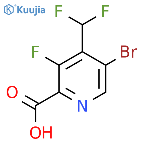 5-Bromo-4-(difluoromethyl)-3-fluoropyridine-2-carboxylic acid structure