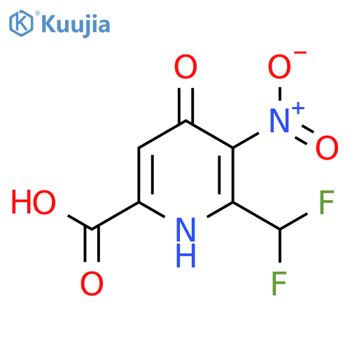 2-(Difluoromethyl)-4-hydroxy-3-nitropyridine-6-carboxylic acid structure