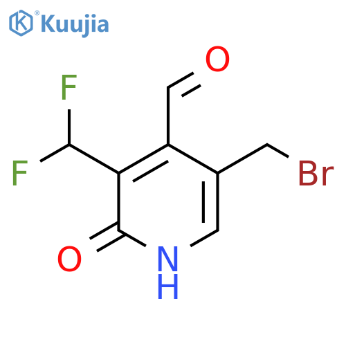5-(Bromomethyl)-3-(difluoromethyl)-2-hydroxypyridine-4-carboxaldehyde structure