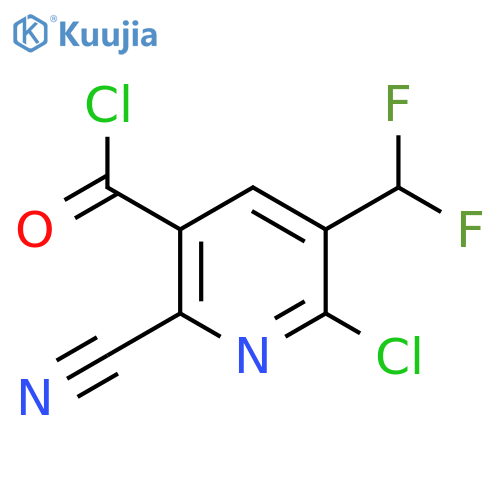 2-Chloro-6-cyano-3-(difluoromethyl)pyridine-5-carbonyl chloride structure