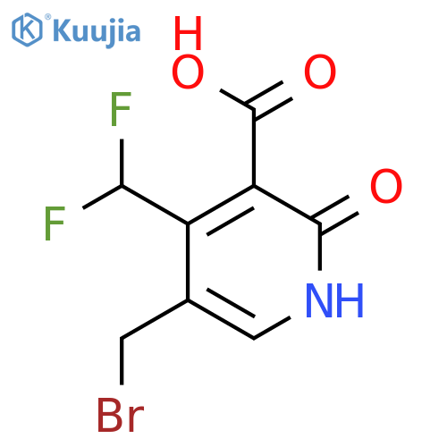 5-(Bromomethyl)-4-(difluoromethyl)-2-hydroxypyridine-3-carboxylic acid structure