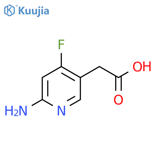 2-Amino-4-fluoropyridine-5-acetic acid structure