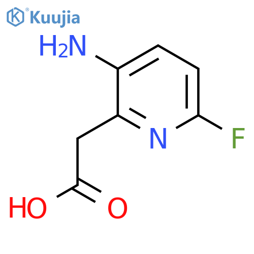 3-Amino-6-fluoropyridine-2-acetic acid structure