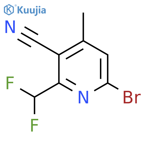 6-Bromo-3-cyano-2-(difluoromethyl)-4-methylpyridine structure
