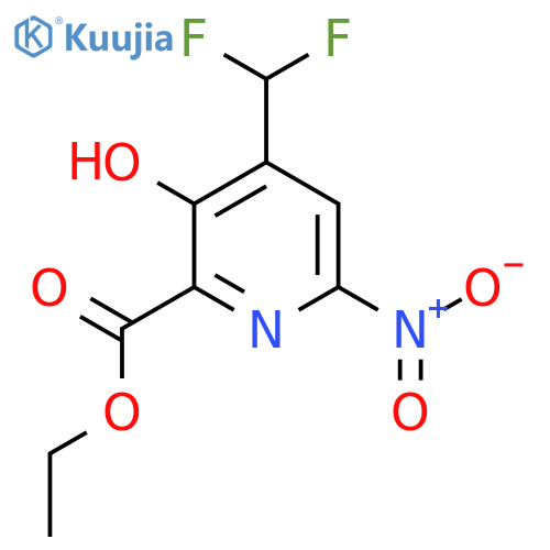 Ethyl 4-(difluoromethyl)-3-hydroxy-6-nitropyridine-2-carboxylate structure