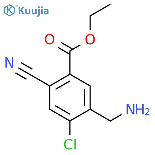 Ethyl 5-aminomethyl-4-chloro-2-cyanobenzoate structure