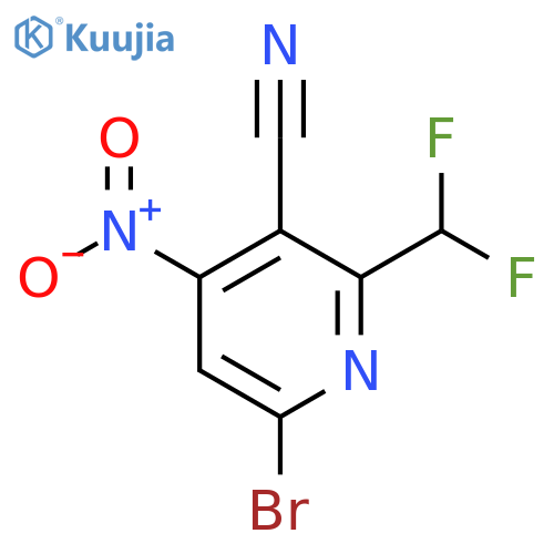 6-Bromo-3-cyano-2-(difluoromethyl)-4-nitropyridine structure
