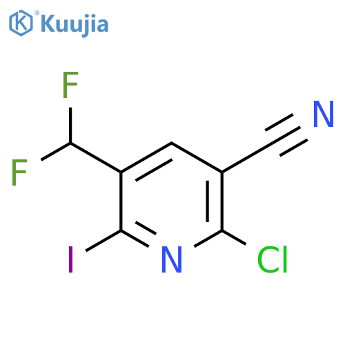 2-Chloro-3-cyano-5-(difluoromethyl)-6-iodopyridine structure