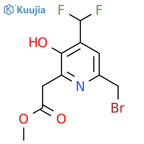 Methyl 6-(bromomethyl)-4-(difluoromethyl)-3-hydroxypyridine-2-acetate structure