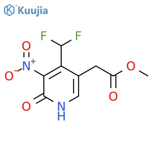 Methyl 4-(difluoromethyl)-2-hydroxy-3-nitropyridine-5-acetate structure