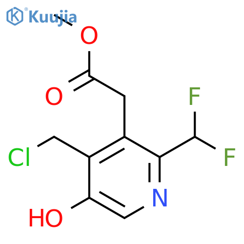 Methyl 4-(chloromethyl)-2-(difluoromethyl)-5-hydroxypyridine-3-acetate structure