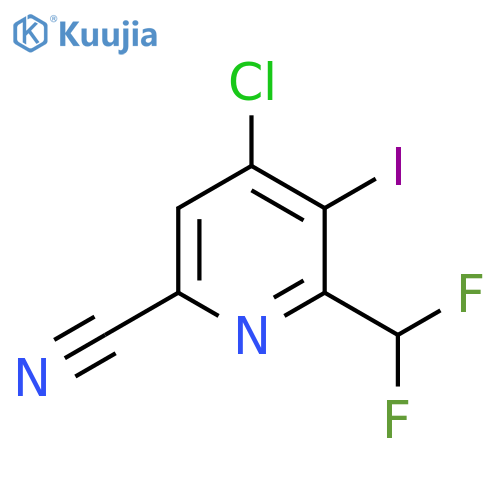4-Chloro-6-cyano-2-(difluoromethyl)-3-iodopyridine structure