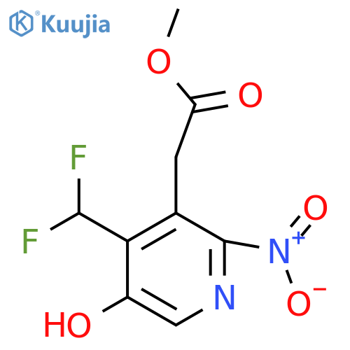 Methyl 4-(difluoromethyl)-5-hydroxy-2-nitropyridine-3-acetate structure