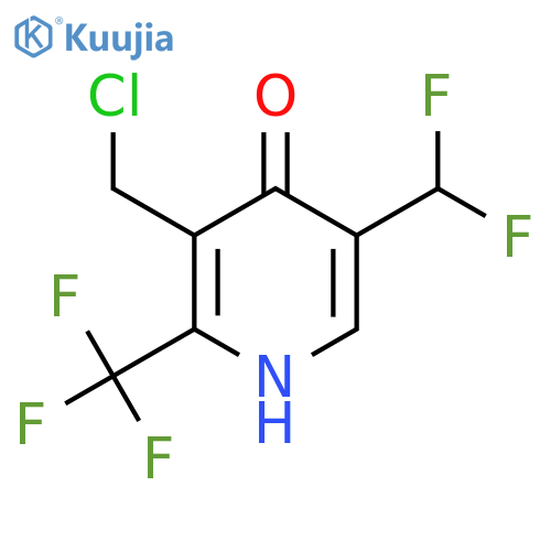 3-(Chloromethyl)-5-(difluoromethyl)-4-hydroxy-2-(trifluoromethyl)pyridine structure