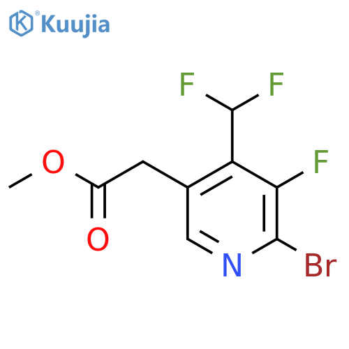 Methyl 2-bromo-4-(difluoromethyl)-3-fluoropyridine-5-acetate structure