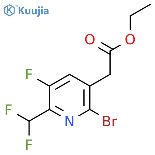 Ethyl 2-bromo-6-(difluoromethyl)-5-fluoropyridine-3-acetate structure