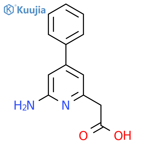 2-Amino-4-phenylpyridine-6-acetic acid structure