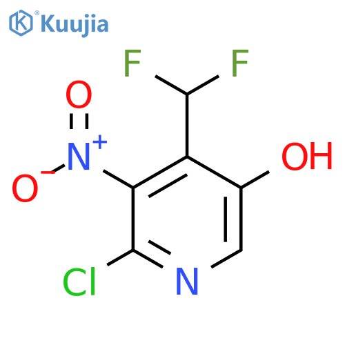 2-Chloro-4-(difluoromethyl)-5-hydroxy-3-nitropyridine structure