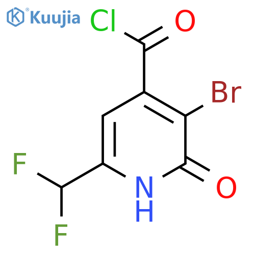 3-Bromo-6-(difluoromethyl)-2-hydroxypyridine-4-carbonyl chloride structure