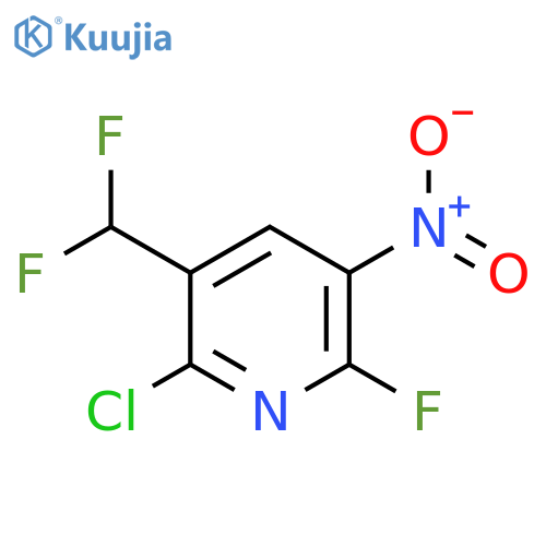 2-Chloro-3-(difluoromethyl)-6-fluoro-5-nitropyridine structure