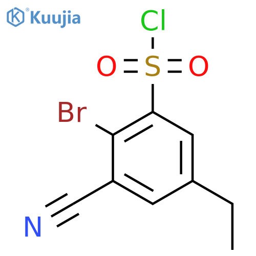 2-Bromo-3-cyano-5-ethylbenzenesulfonyl chloride structure