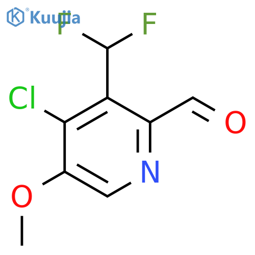 4-Chloro-3-(difluoromethyl)-5-methoxypyridine-2-carboxaldehyde structure