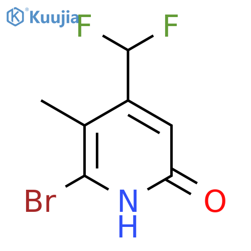 2-Bromo-4-(difluoromethyl)-6-hydroxy-3-methylpyridine structure