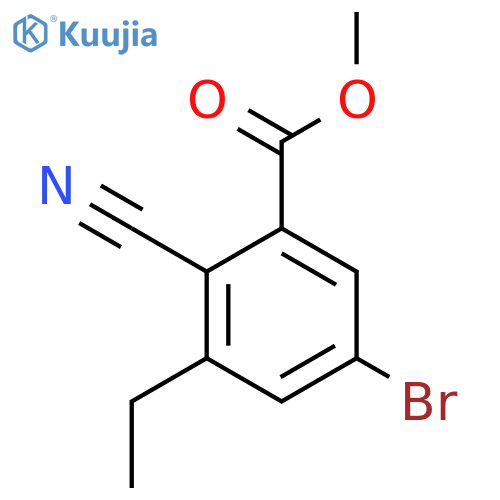 Methyl 5-bromo-2-cyano-3-ethylbenzoate structure