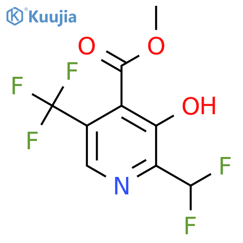 Methyl 2-(difluoromethyl)-3-hydroxy-5-(trifluoromethyl)pyridine-4-carboxylate structure