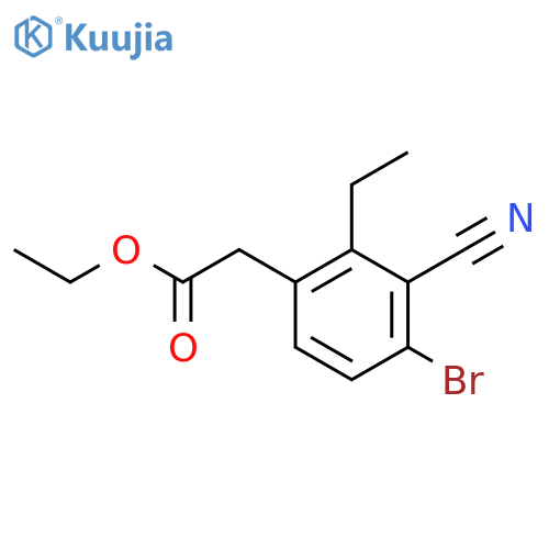 Ethyl 4-bromo-3-cyano-2-ethylphenylacetate structure