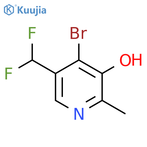 4-Bromo-5-(difluoromethyl)-3-hydroxy-2-methylpyridine structure