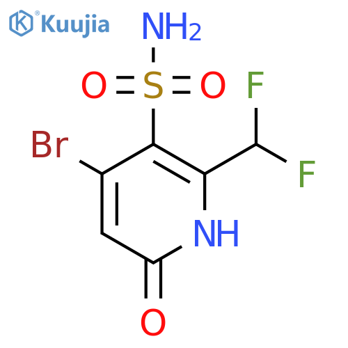4-Bromo-2-(difluoromethyl)-6-hydroxypyridine-3-sulfonamide structure