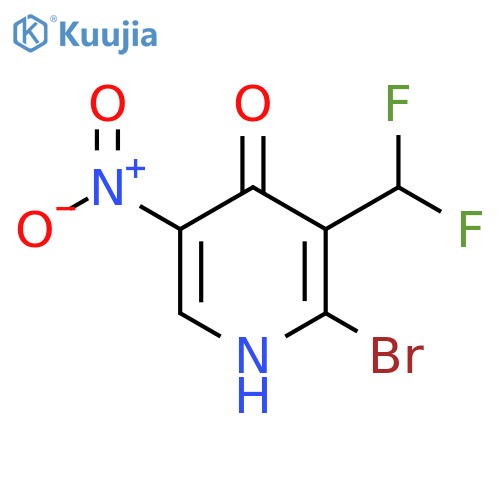 2-Bromo-3-(difluoromethyl)-4-hydroxy-5-nitropyridine structure
