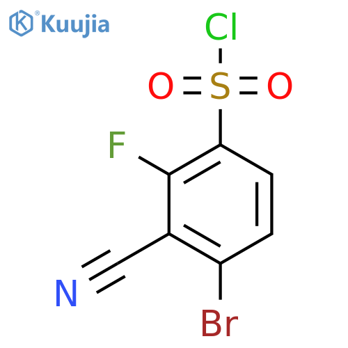 4-Bromo-3-cyano-2-fluorobenzenesulfonyl chloride structure