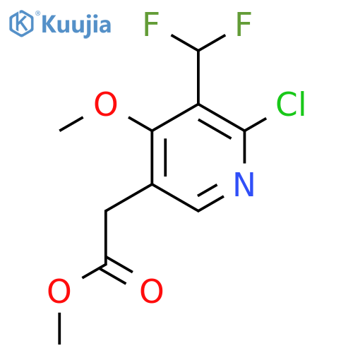Methyl 2-chloro-3-(difluoromethyl)-4-methoxypyridine-5-acetate structure