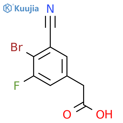 4-Bromo-3-cyano-5-fluorophenylacetic acid structure