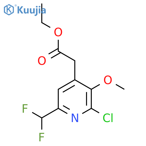 Ethyl 2-chloro-6-(difluoromethyl)-3-methoxypyridine-4-acetate structure