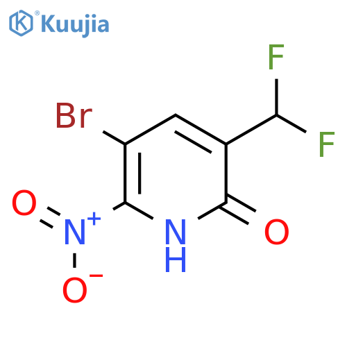 3-Bromo-5-(difluoromethyl)-6-hydroxy-2-nitropyridine structure
