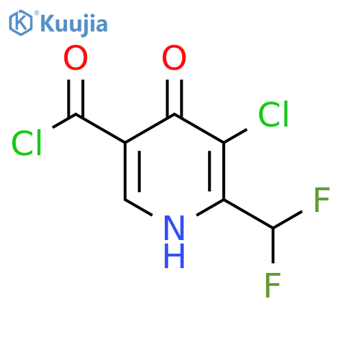 3-Chloro-2-(difluoromethyl)-4-hydroxypyridine-5-carbonyl chloride structure