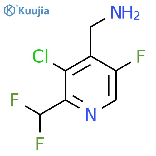 4-(Aminomethyl)-3-chloro-2-(difluoromethyl)-5-fluoropyridine structure
