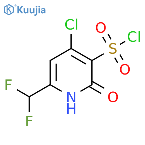4-Chloro-6-(difluoromethyl)-2-hydroxypyridine-3-sulfonyl chloride structure