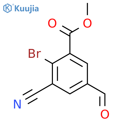 Methyl 2-bromo-3-cyano-5-formylbenzoate structure