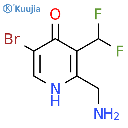 2-(Aminomethyl)-5-bromo-3-(difluoromethyl)-4-hydroxypyridine structure