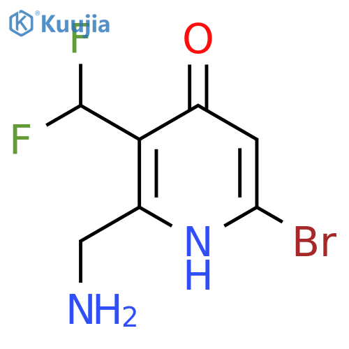 2-(Aminomethyl)-6-bromo-3-(difluoromethyl)-4-hydroxypyridine structure