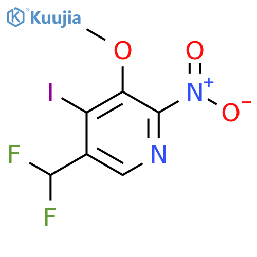 5-(Difluoromethyl)-4-iodo-3-methoxy-2-nitropyridine structure