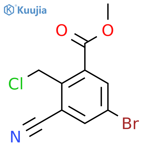 Methyl 5-bromo-2-chloromethyl-3-cyanobenzoate structure