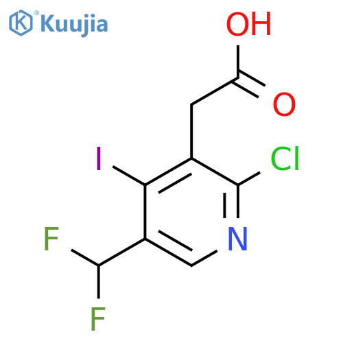 2-Chloro-5-(difluoromethyl)-4-iodopyridine-3-acetic acid structure
