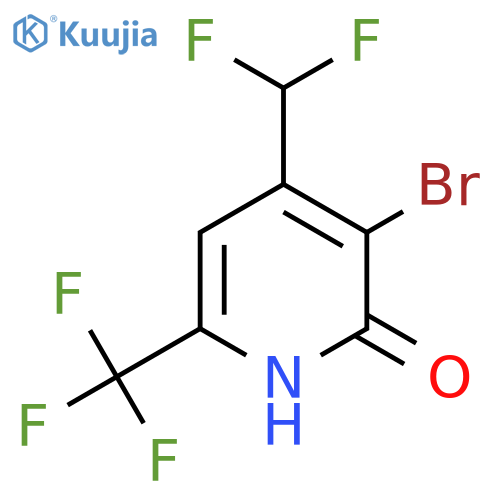 3-Bromo-4-(difluoromethyl)-2-hydroxy-6-(trifluoromethyl)pyridine structure